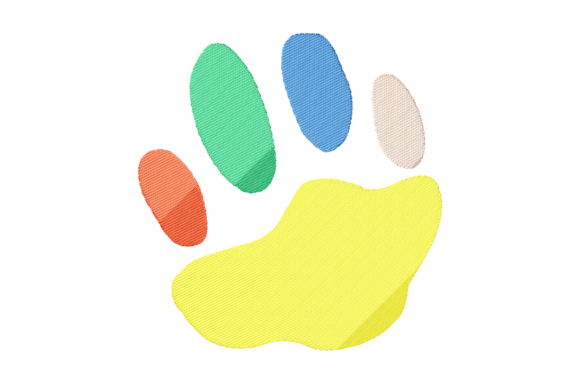 Colorful Kitten Paw Design