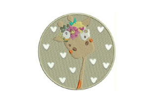 Cute Giraffe Embroidery Design