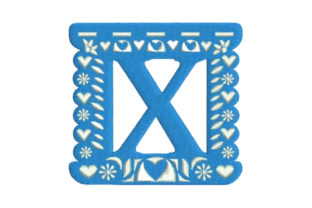 Papel Picado Alphabet X