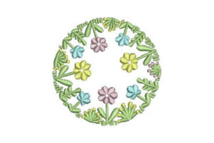 Round Flower Wreath: A Delightful Floral Embroidery Staple